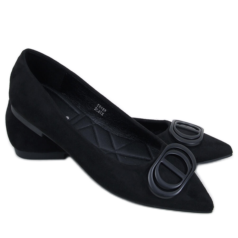 Arte Black ballerinat mantelivarpailla musta