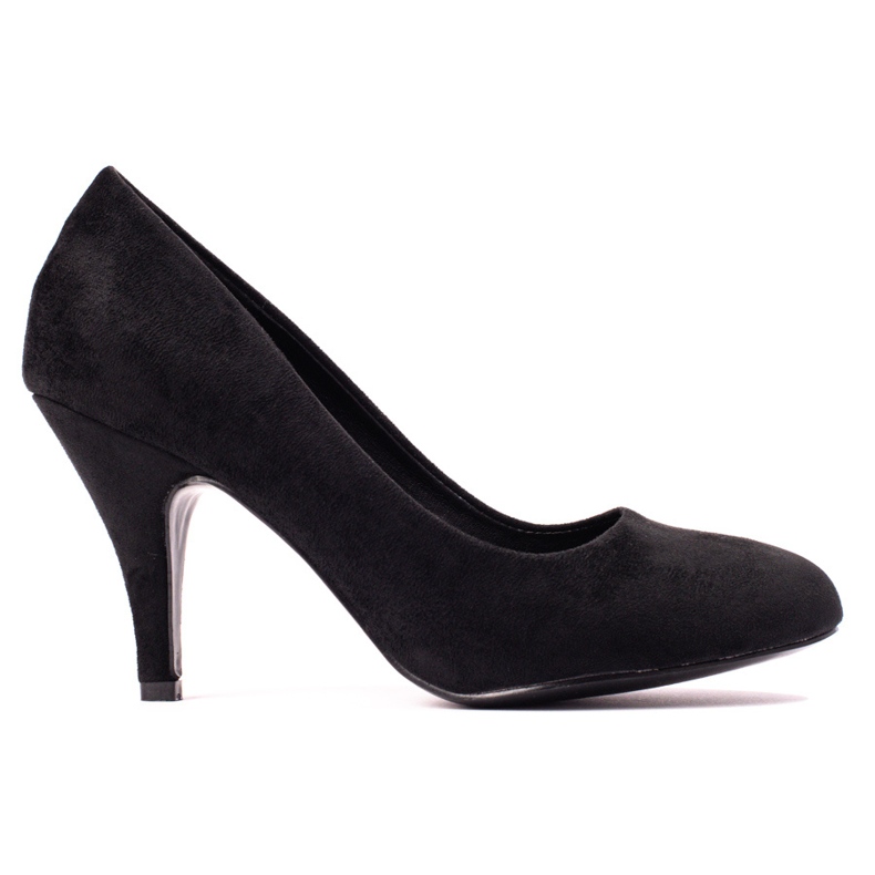 Shelovetin klassiset mustat mokkanahkaiset kantapääpumput