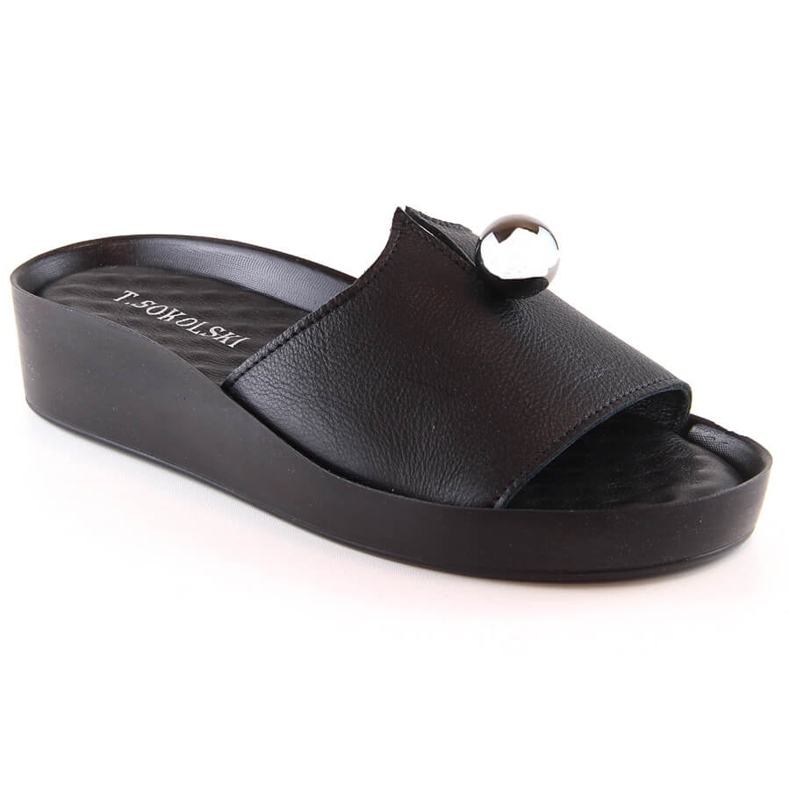 Naisten mustat nahkatossut T.Sokolski L22-312