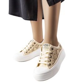 Lee Cooper LCW23-44-1620 beigenväriset harjakattoiset lenkkarit