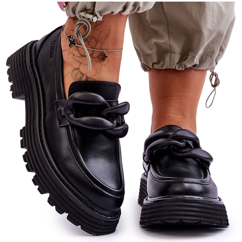 Leather Loafers -kengät Big Star LL274580 Musta