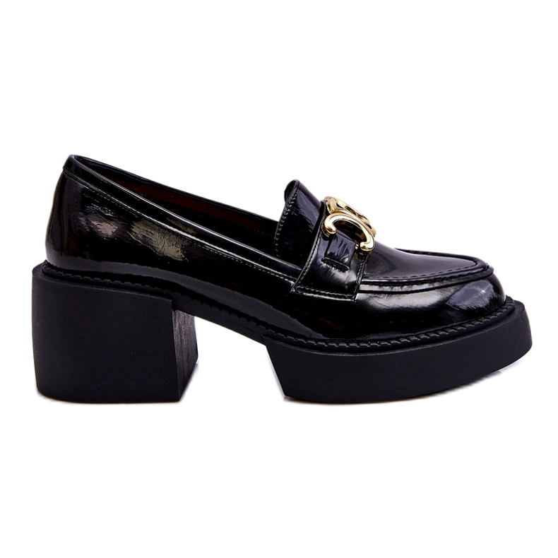 S.Barski Muodikkaat pumput massiivisilla korkokengillä musta Imani