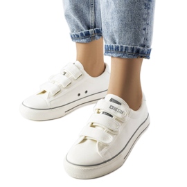 Valkoiset tennarit tarranauhalla Big Star LL274A203 valkoinen