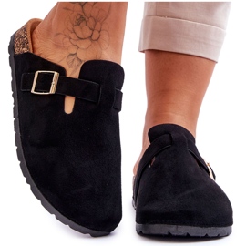 FJ1 Suede sandaalit Cork Platform Black Vellma musta