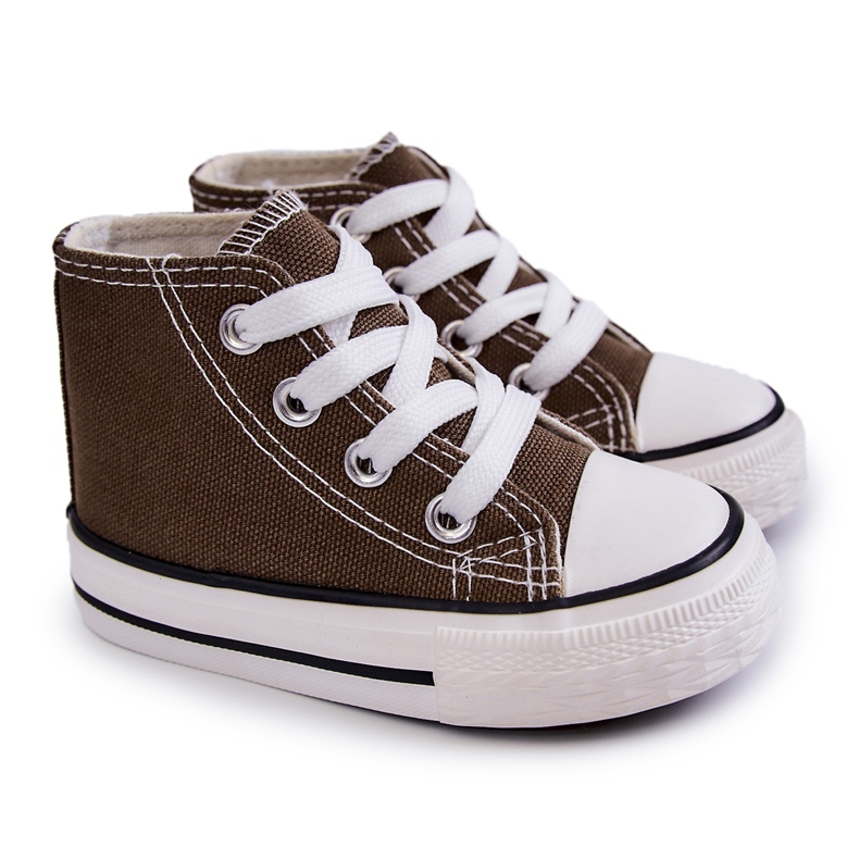 Lasten korkean vihreän khaki-lenkkarit