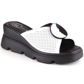 Filippo W DS4608 nahkaiset kiila sandaalit valkoiset valkoinen