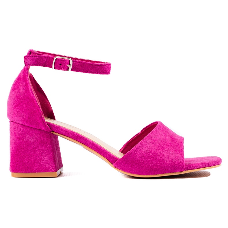 W. Potocki Naisten mokkanahkasandaalit vaaleanpunaisessa tolppassa vaaleanpunainen