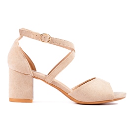 W. Potocki Potockin beige-mokkasandaalit