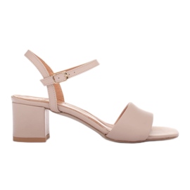 Marco Shoes Midi-korkoiset sandaalit beige