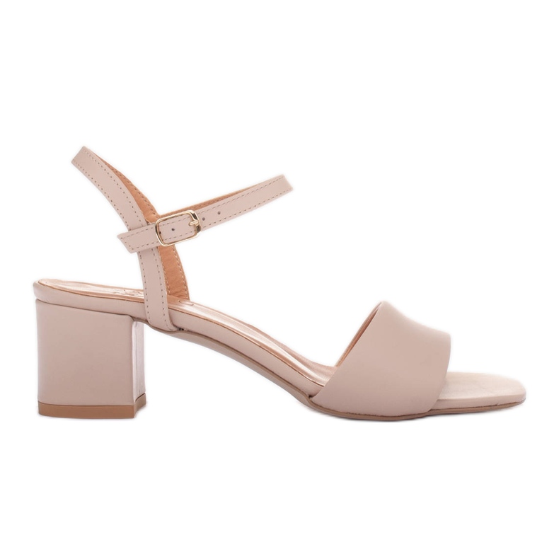 Marco Shoes Midi-korkoiset sandaalit beige