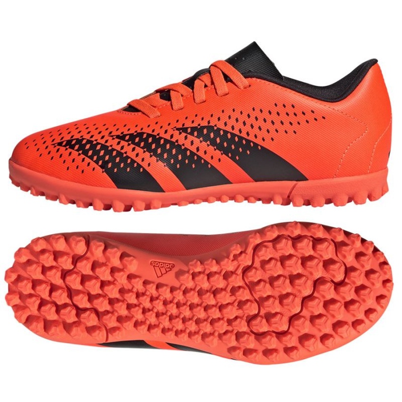 Adidas Predator Accuracy.4 GW7086 jalkapallokengät oranssi appelsiinit ja punaiset