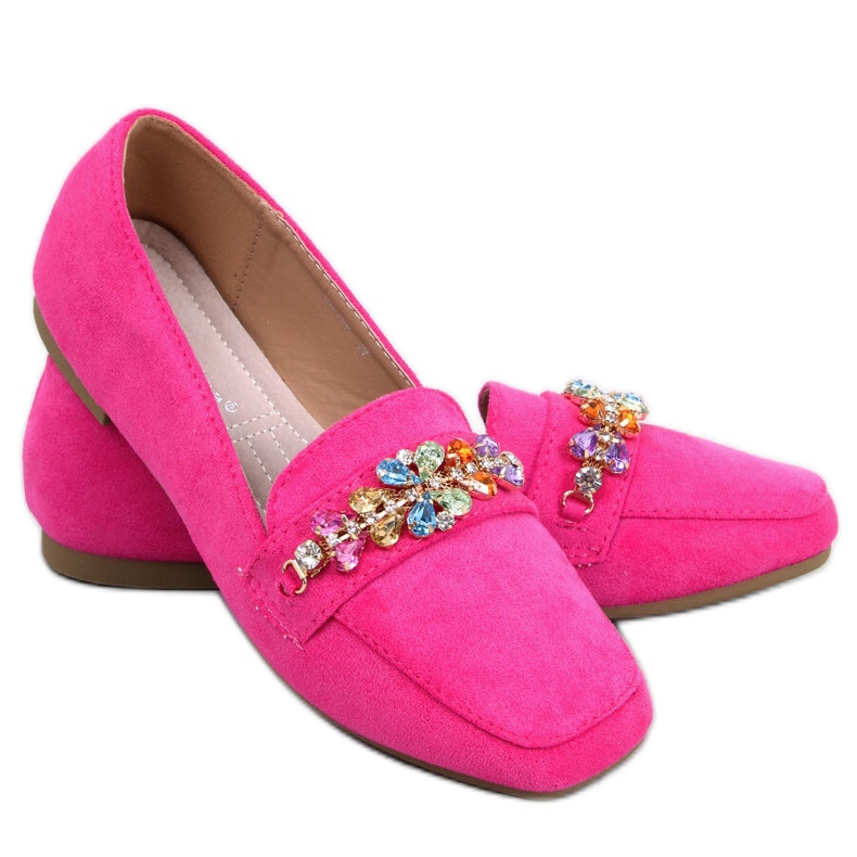 Davitian tekojalokivi Loafers fuksia vaaleanpunainen