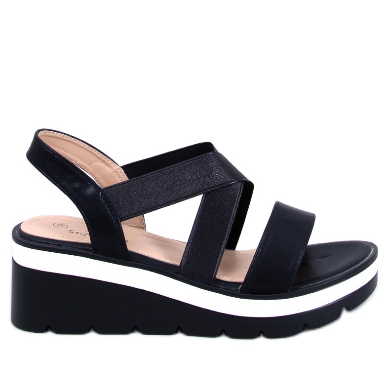 Sethi Black wedge sandaalit musta