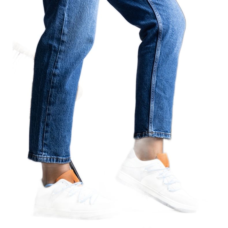 Aucoin harmaat tennarit sinisillä nauhoilla valkoinen