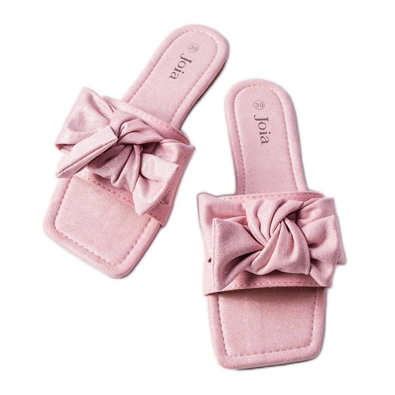 Thériaultin vaaleanpunaiset tyylikkäät rusettitossut vaaleanpunainen