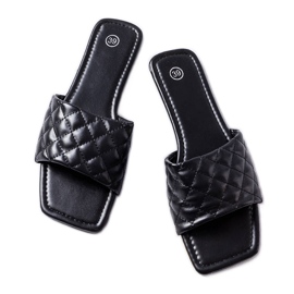 Labrien mustat elegantit varvastossut tikkauksella