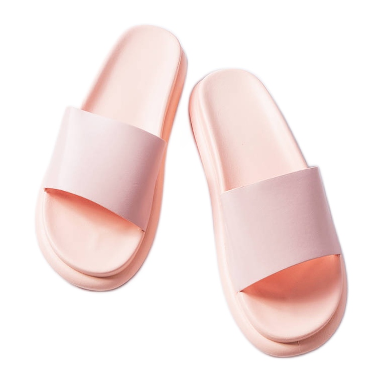 Vaaleanpunaiset tossut Paquette-alustalla vaaleanpunainen