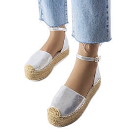 Hopeiset espadrillit Cloussonilta hopea