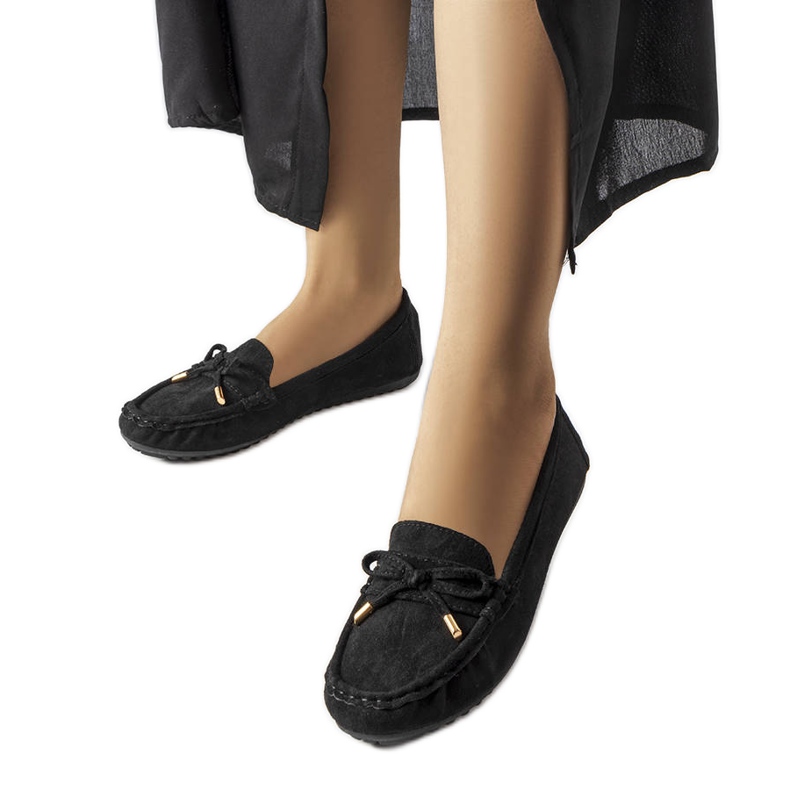 Grassellin mustat loaferit rusetilla