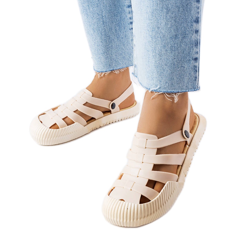 Canton beigenväriset kumisandaalit