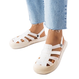 Cantonin valkoiset kumisandaalit valkoinen