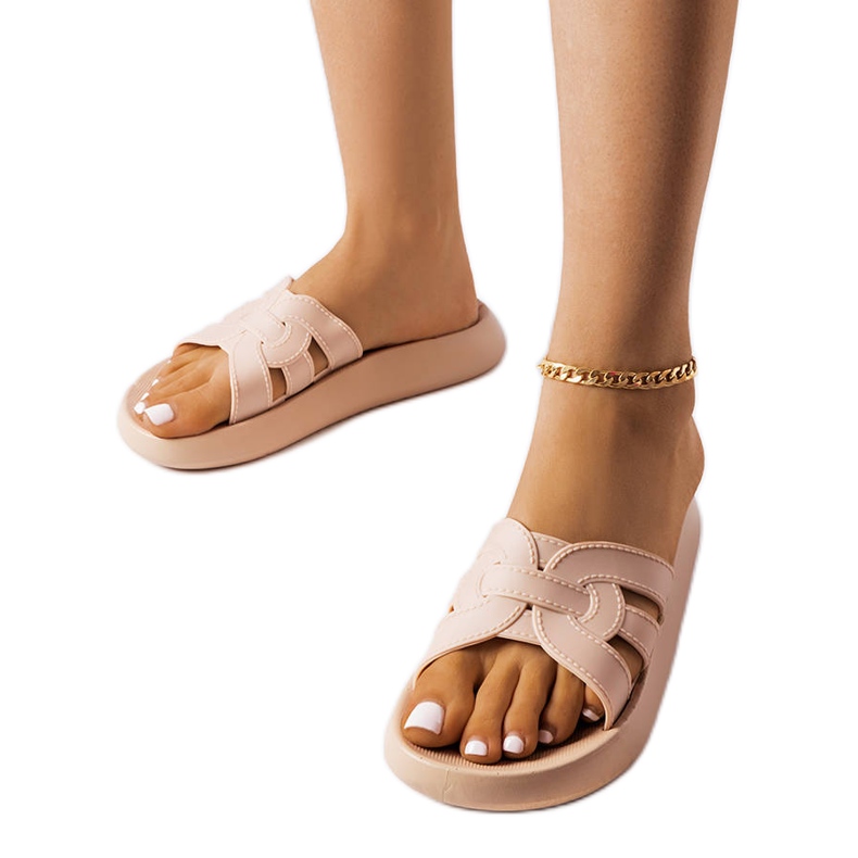 Coudertin beigenväriset kumitossut