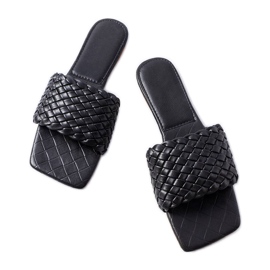 Kultalehtiset mustat kudotut liukumäet