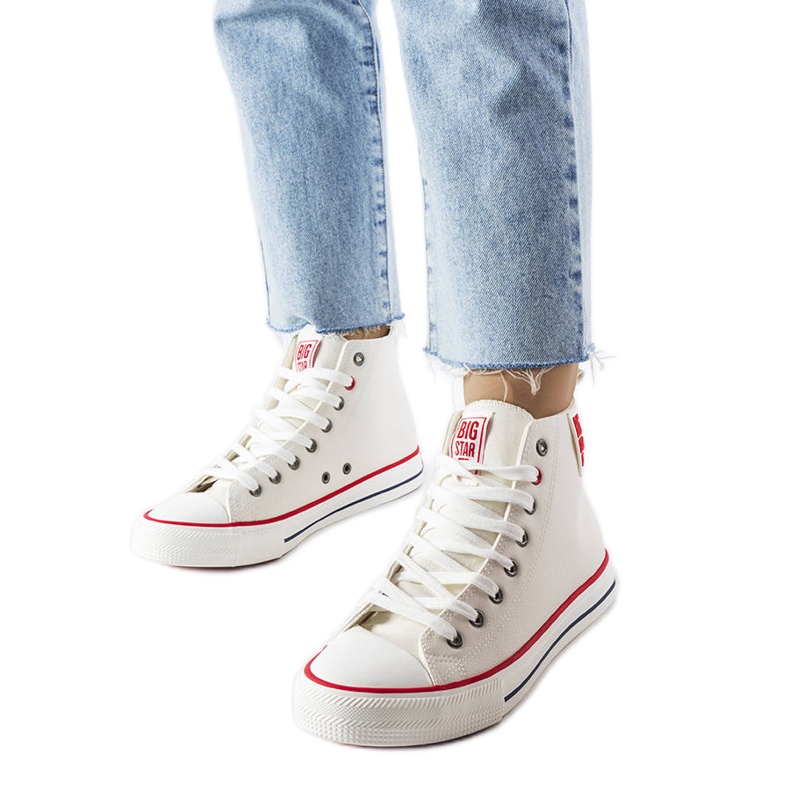 Valkoiset nilkkalenkkarit Big Star JJ274132 valkoinen