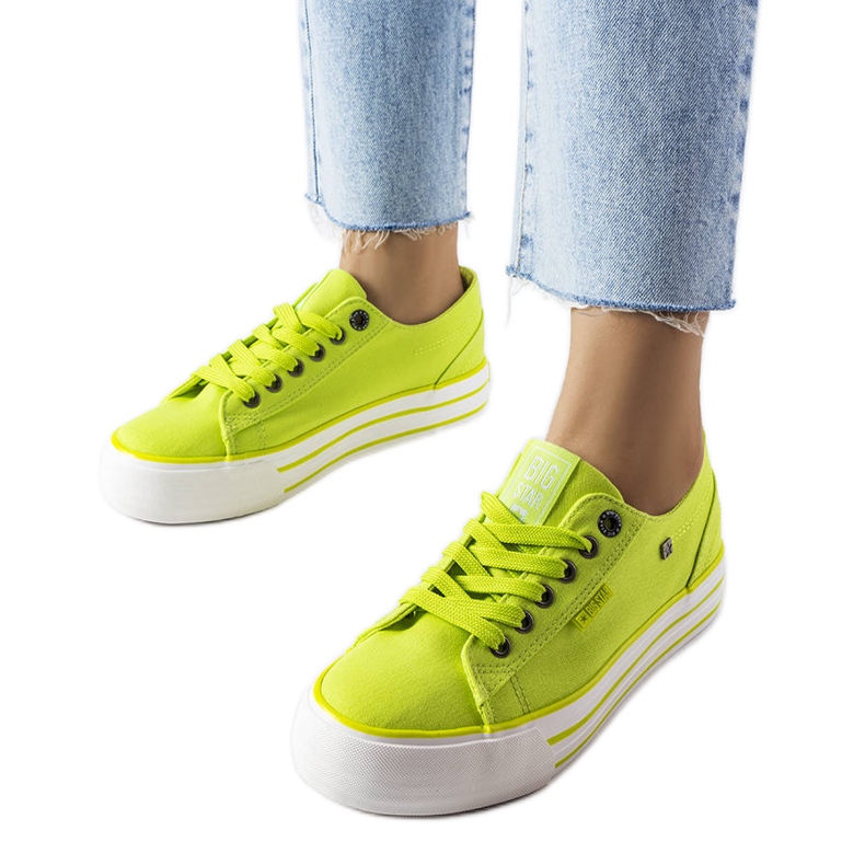 Vihreät tennarit alustalla Big Star HH274057