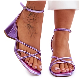 Muodikkaat Felisa violetit korkeakorkoiset sandaalit violetti