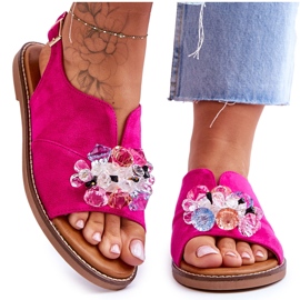 Vinceza Naisten Fuchsia Mersea Stoned Suede sandaalit vaaleanpunainen Vinceza Naisten Fuchsia Mersea Stoned Suede sandaalit vaaleanpunainen