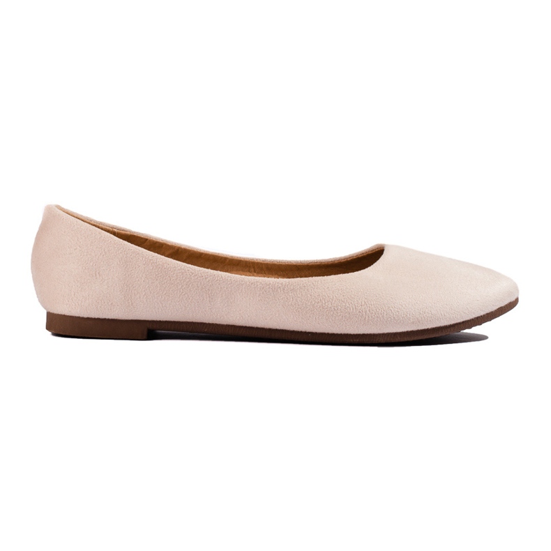 W. Potocki Naisten mokkanahka klassiset beige-ballerinat Potocki