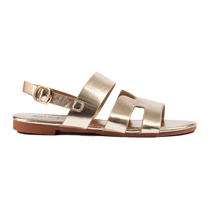 Shelovet kultaiset litteät sandaalit kultainen