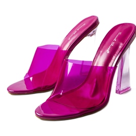 Clichyn vaaleanpunaiset läpinäkyvät liukusäätimet vaaleanpunainen