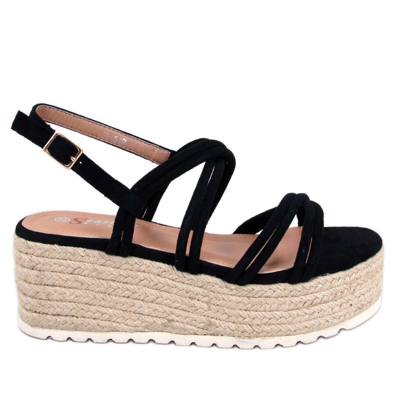 BM Altman Black wedge espadrillit musta