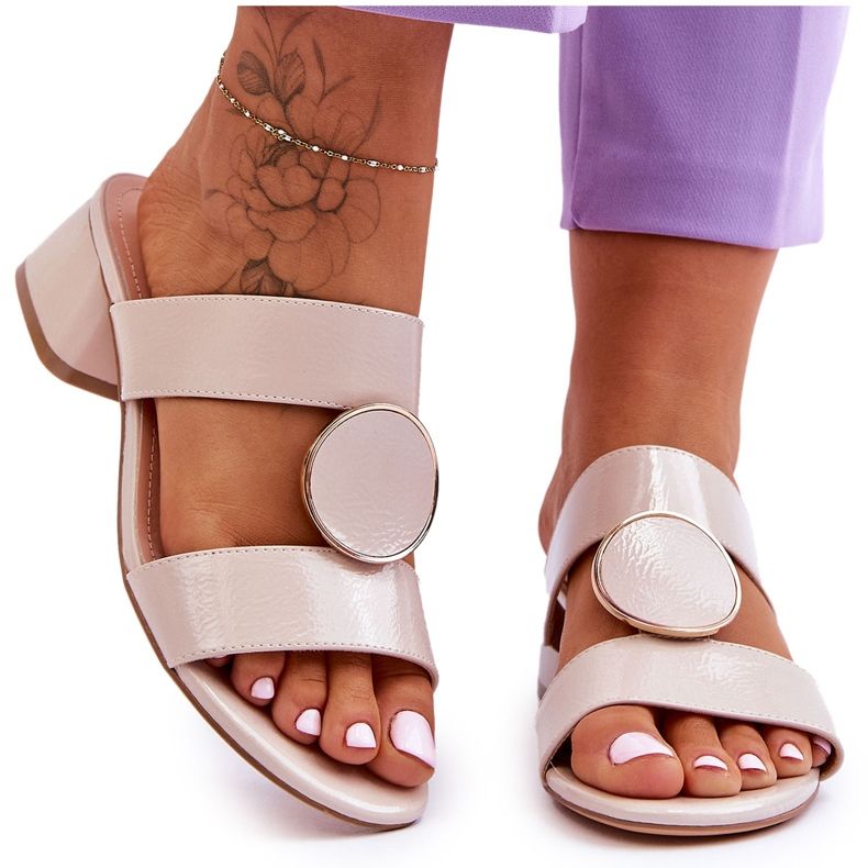 Tyylikkäät korkokengät Sergio Leone KL310 beige