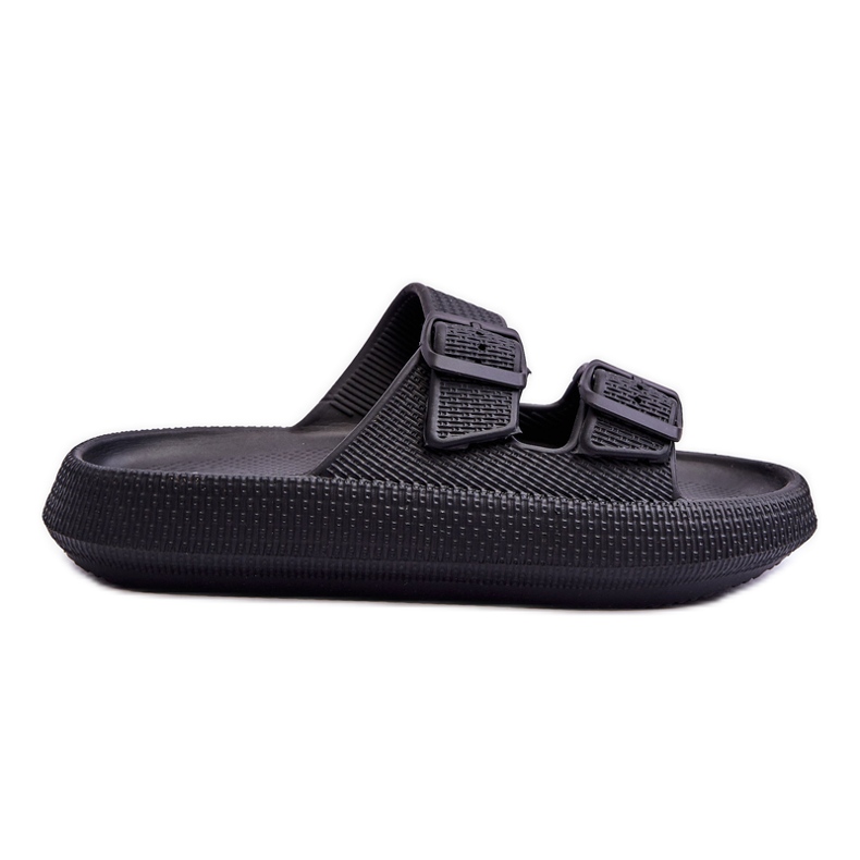 Naisten vaahtomuovitossut raidoilla Musta Sharmen