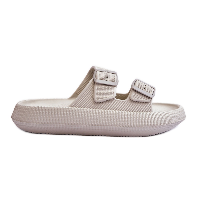 Naisten vaahtomuovitossut raidoilla vaaleanharmaa Sharmen