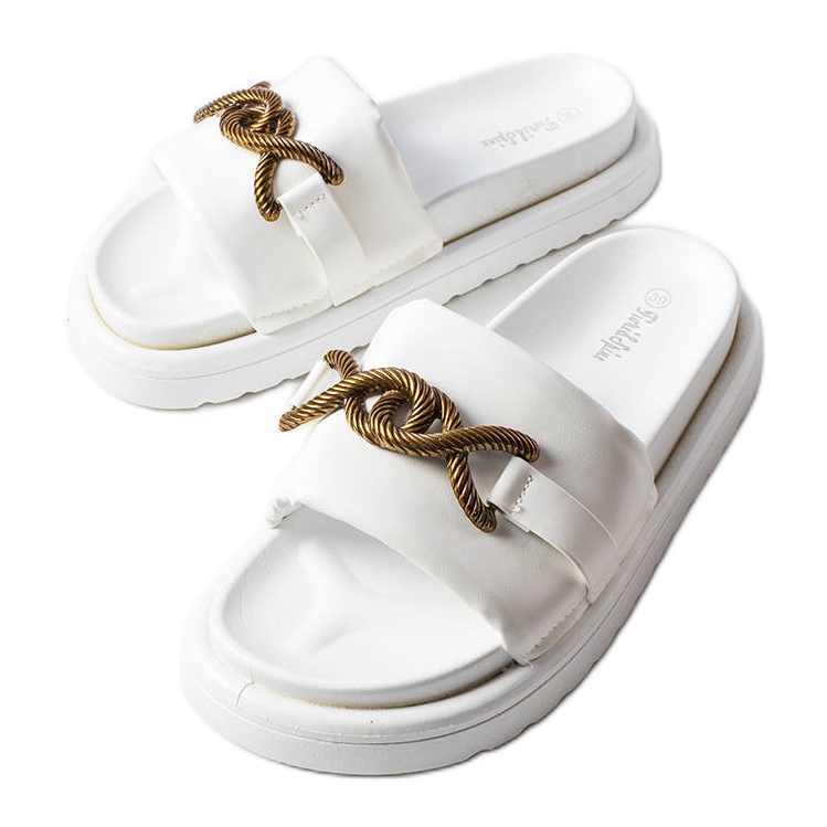 Frédériquen valkoiset alustasandaalit valkoinen