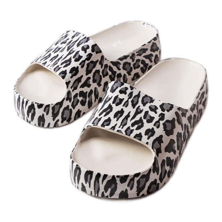 Galenan valkoiset leoparditasoiset tossut valkoinen