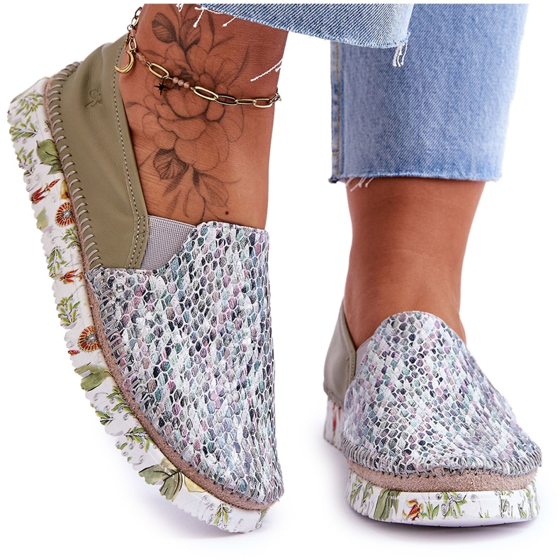 Naisten nahkakengät Maciejka 03512-51 Vihreä