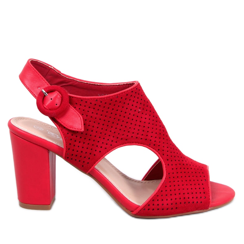 Morillo Red harjakattoiset korkokengät punainen