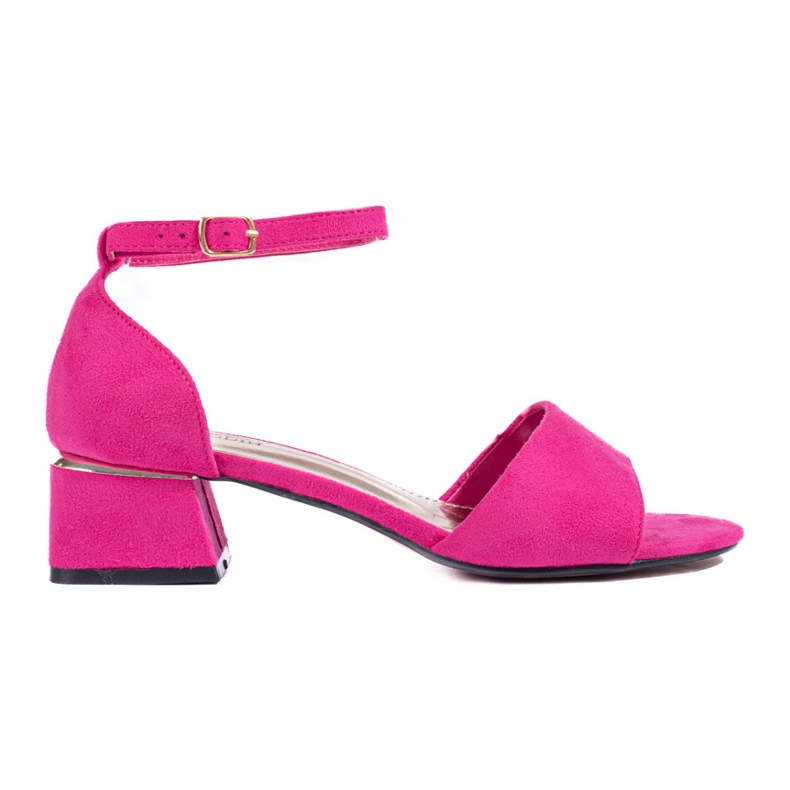 Shelovet Pink matalakorkoiset sandaalit vaaleanpunainen