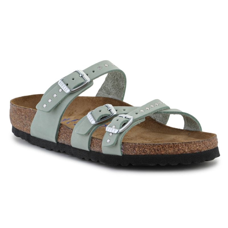 Birkenstock Franca ruiskutetut niitit Matcha-tossut W 1024267 vihreä