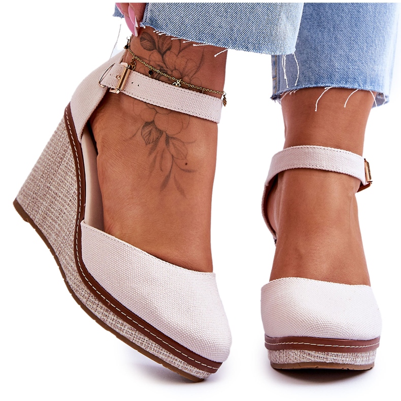 PS1 Naisten klassiset kiila sandaalit beige malani