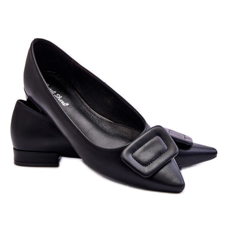 WS1 Klassiset balerinat mustalla Rivea-koristeella
