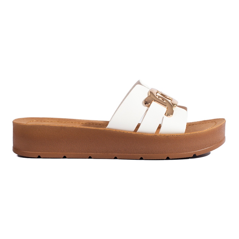 Naisten valkoiset Shelovet-tasotossut valkoinen