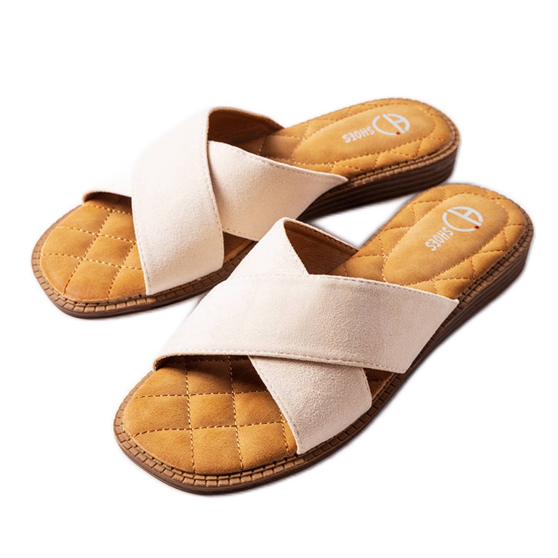 Inna Tiana beigenväriset tossut