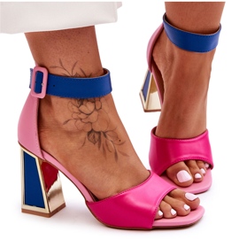 Tyylikkäät korkeakorkoiset sandaalit Pinkki ja sininen Sorel vaaleanpunainen