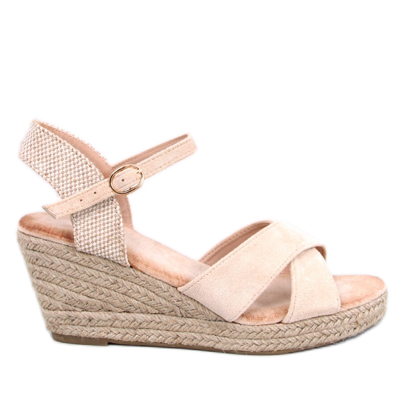 Willa Beige espadrille-kiila sandaalit